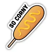 So Corny Corndog Sticker