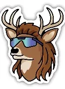 Cool Buck Mullet Sticker