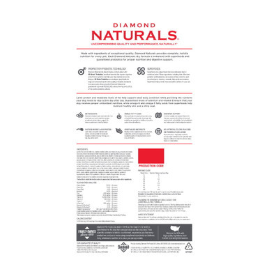Diamond Naturals Lamb Meal & Rice Formula Adult Dry Dog Food, 40 lbs