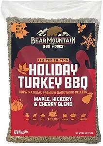 Bear Mountain BBQ Holiday Turkey Blend Maple, Hickory, & Cherry Pellets, 20 lbs