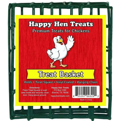 Happy Hen Treat Chicken Square Treat Basket - Red
