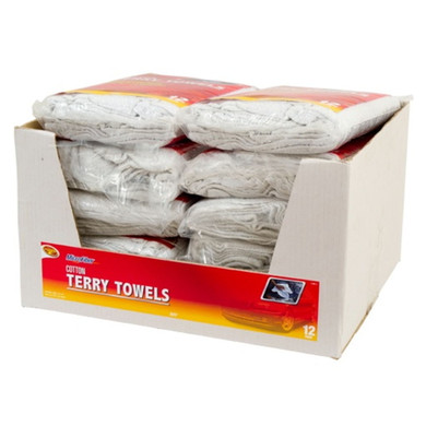 Detailer's Choice 14" X 17" White Cotton Terry Towel - 12 pk