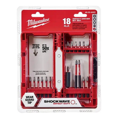 Milwaukee Shockwave Impact Duty Driver Bit Set - 18 Pcs