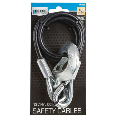 Reese Towpower Vinyl Coated Towing Safety Cable - 40"