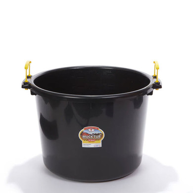 Little Giant Polyethylene Plastic Muck Tub - 40 qt - Black