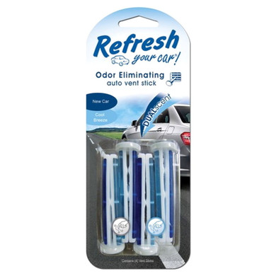 Refresh Your Car Odor Eliminating Dual Vent Stick - 4 Pk