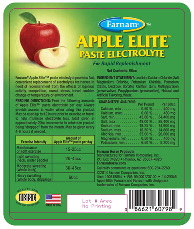 Farnam Apple Elite Paste Electrolyte - 60 cc