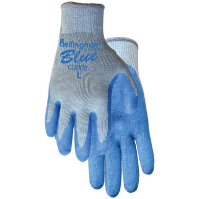 Bellingham Natural Rubber Palm Work Gloves - Blue