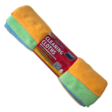 Detailer's Choice 12" X 16" Microfiber Cleaning Cloth - 6 pk