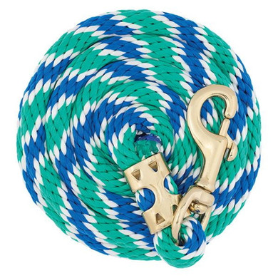 Weaver Leather Value Lead Rope With Brass Plated 225 Snap - Blue/white/green