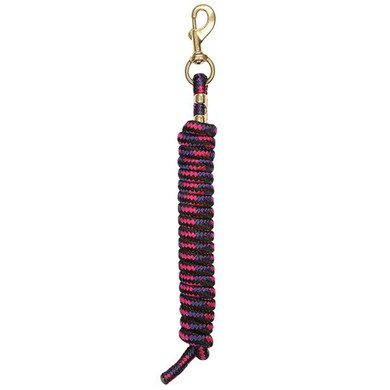 Weaver Leather 10' Brass Snap Poly Lead Rope - Black/purple/raspberry