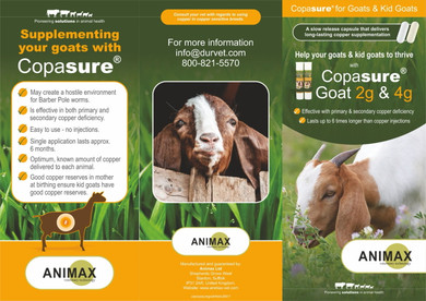 Animax 4 Gram Copasure Goat Supplement - 12 Capsules