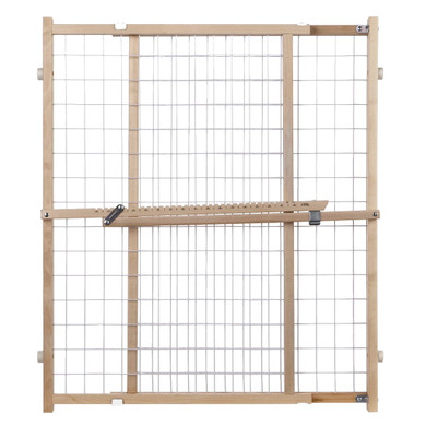 North States Gray Extra Wide Wire Mesh Gate - Natural