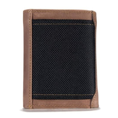 Carhartt Men's Leather Detroit Trifold Wallet - Brown