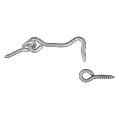 National Hardware 2" Zinc Hook & Eye Screw - 2 pk