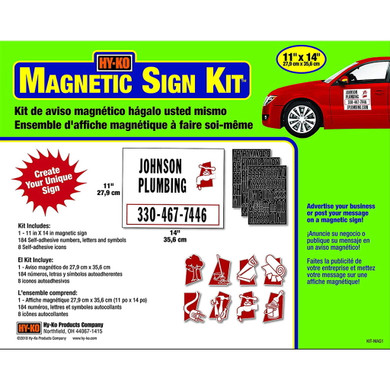 Hy-Ko 11" X 4" Make Your Own Magnetic Sign - 2 pk
