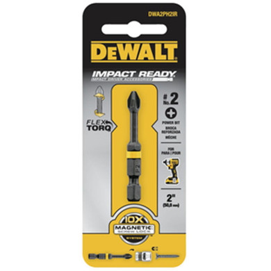 Dewalt Impact Ready #2 Phillips Screwdriver Bit Tip - 1/4"