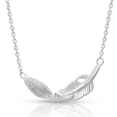 Montana Silversmiths Turning Feather Pendant Necklace