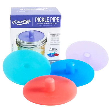 Masontops Wide Mouth Fermentation Airlock Pickle Pipe - 4 Pk