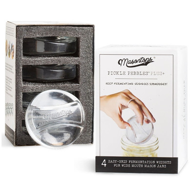 Masontops Regular Mouth Fermentation Pickle Pebble - 4 pk