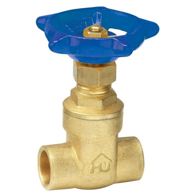 Homewerks Copper Pipe Sweat Brass Gate Valve - 1/2"