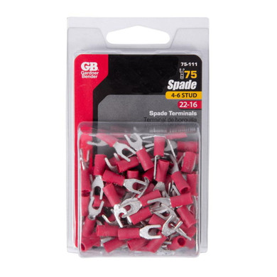 Gardner Bender #22-#18 Awg Vinyl-insulated Spade Terminals - 75 pk