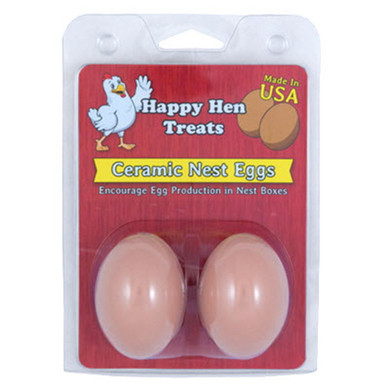 Happy Hens Ceramic Nest Eggs Brown - 2 Pk