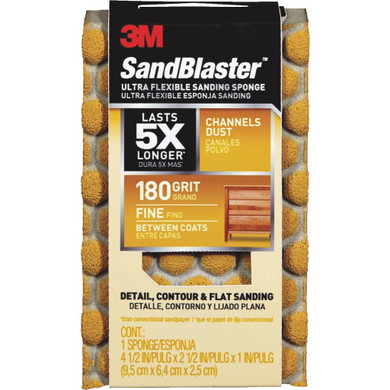 3m Sandblaster Fine Ultra Flexible Sanding Sponge - 180 Grit