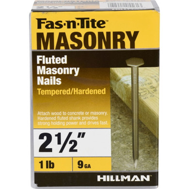 Hillman Fas-n-Tite Fluted Masonry Nail - 2-1/2"