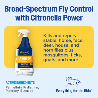 Farnam Bronco e Equine Fly Spray Plus Citronella Scent