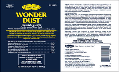 Farnam Wonder Dust Wound Powder For Horses And Show Stock - 4 Oz