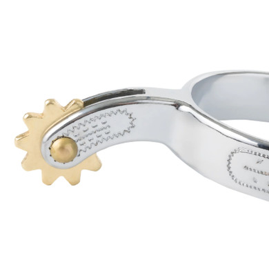 Weaver Leather Chrome Plated Youth Spurs with Engraved Band
