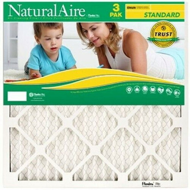 Naturalaire 20" X 25" X 1" Standard Pleated Air Filter - 3 Pk