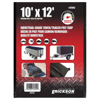 Erickson Industrial Grade Truck/trailer Black Tarp - 12 mil