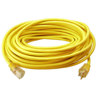 Master Electrician Yellow Round Vinyl Extension Cord - 50'