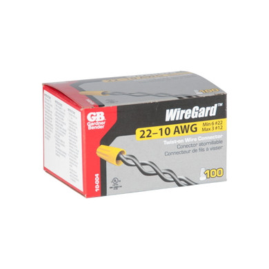 Gardner Bender Yellow #18-#10 Awg Wiregard Twist-on Wire Connectors - 100 pcs