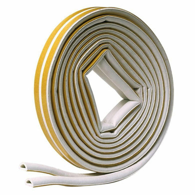 Frost King Epdm Rubber D-section Weatherseal White - 5/16" X 1/4" X 17'