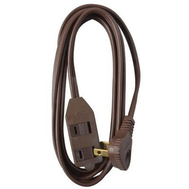 Master Electrician 16/2 Spt-2 Brown Low Profile Extension Cord - 7'