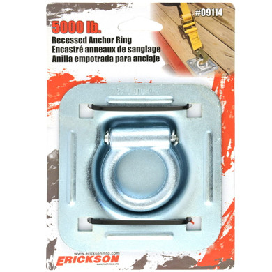 Erickson Zinc Plated Recessed Anchor Ring - 5000 Lb