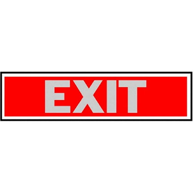 Hy-Ko Red Aluminum Exit Sign - 2" X 8"