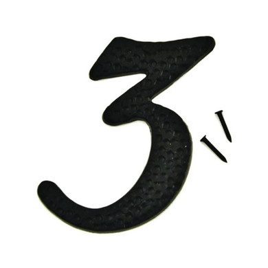 Hy-Ko Black Die-Cast Aluminum House Number Sign - 3-1/2"