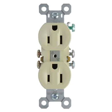 Pass & Seymour Trademaster 15 Amp/125v Duplex Receptacle - Ivory