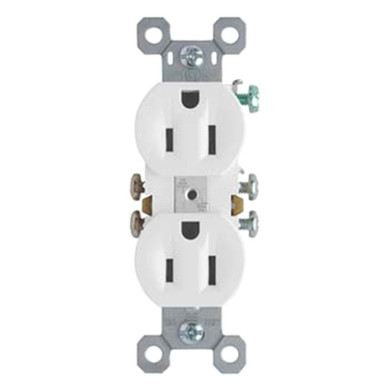 Pass & Seymour Trademaster Duplex Receptacle - 15 amp - 125V White
