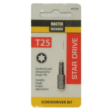 Master Mechanic Star Drive Torx 25 Insert Bit - 1"