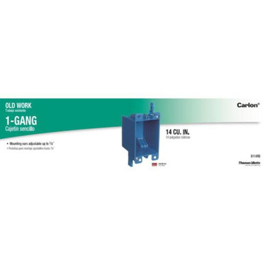 Carlon PVC Single Gang Old Work Outlet Box - Blue
