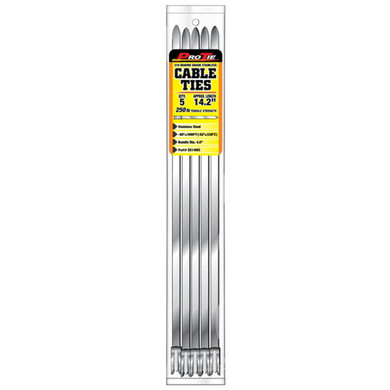 Pro Tie Wide Stainless Steel Cable Ties - 5 pk