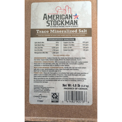 American Stockman Trace Mineralized Salt - 4 lb