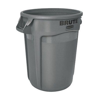 Rubbermaid Vented Brute Gray Trash Can - 32 Gal