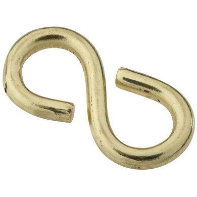 National Hardware Solid Brass Closed S Hook - #813 X 7/8"