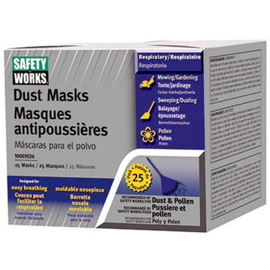 Safety Works Non-toxic Dust Mask - 25 ct